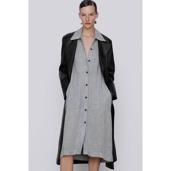 Zara Long Shirt/Dress in Grey - Picture 2 of 8